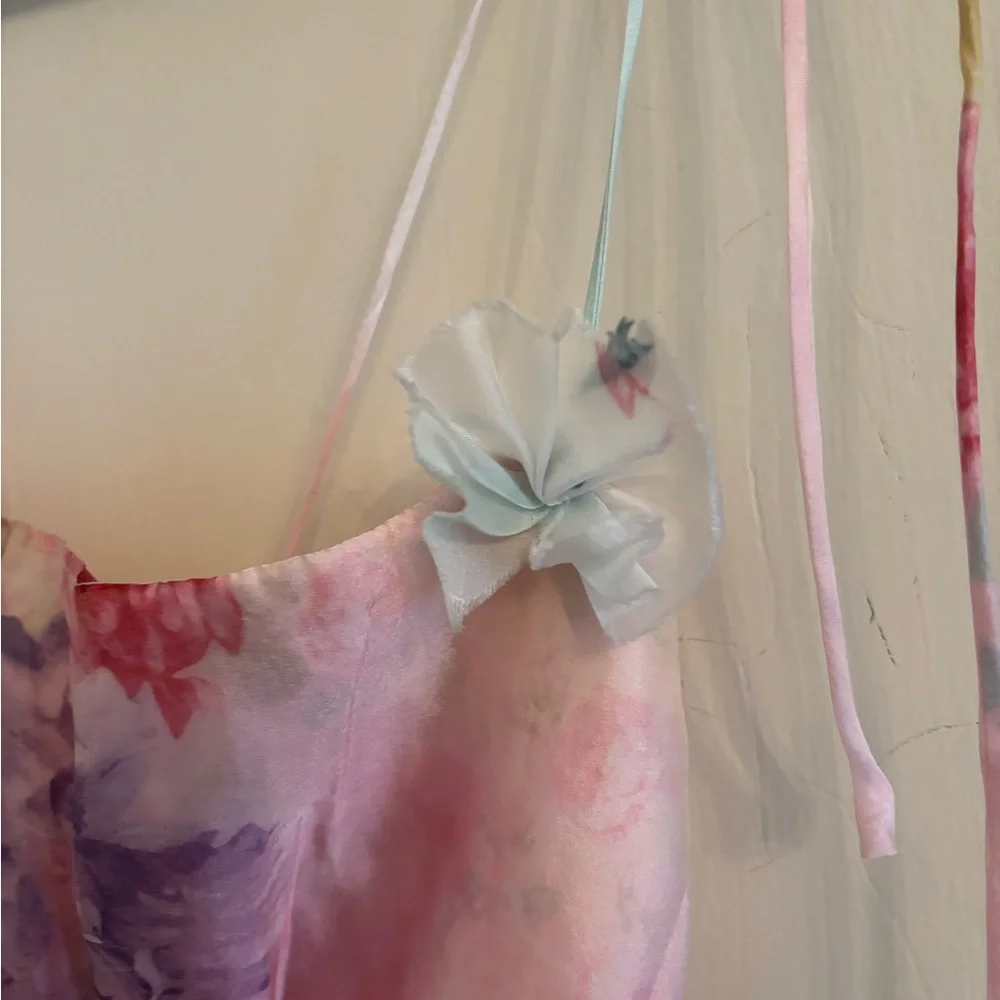 For Love and Lemons Lisa Pink Maxi Dress SMALL - Picture 9 of 12